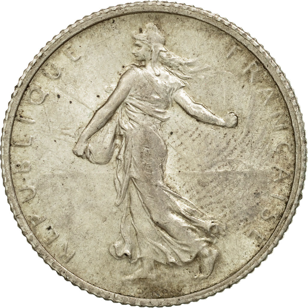 Monnaie, France, Semeuse, Franc, 1916, Paris, TTB, Argent, Gadoury:467, KM:844.1