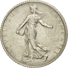 Coin, France, Semeuse, Franc, 1916, Paris, EF(40-45), Silver, KM:844.1