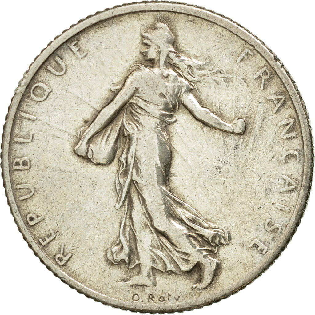 Coin, France, Semeuse, Franc, 1915, Paris, EF(40-45), Silver, KM:844.1