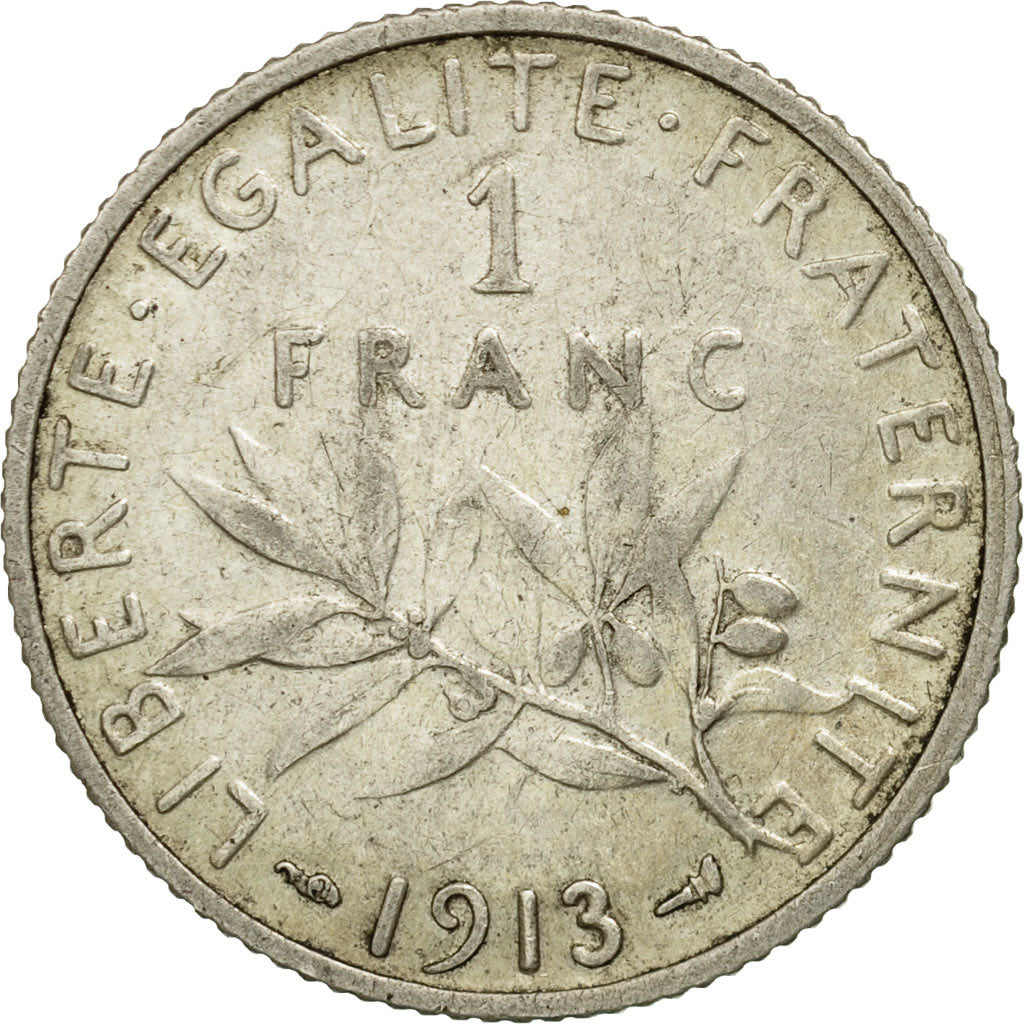 Monnaie, France, Semeuse, Franc, 1913, Paris, TTB, Argent, Gadoury:467, KM:844.1