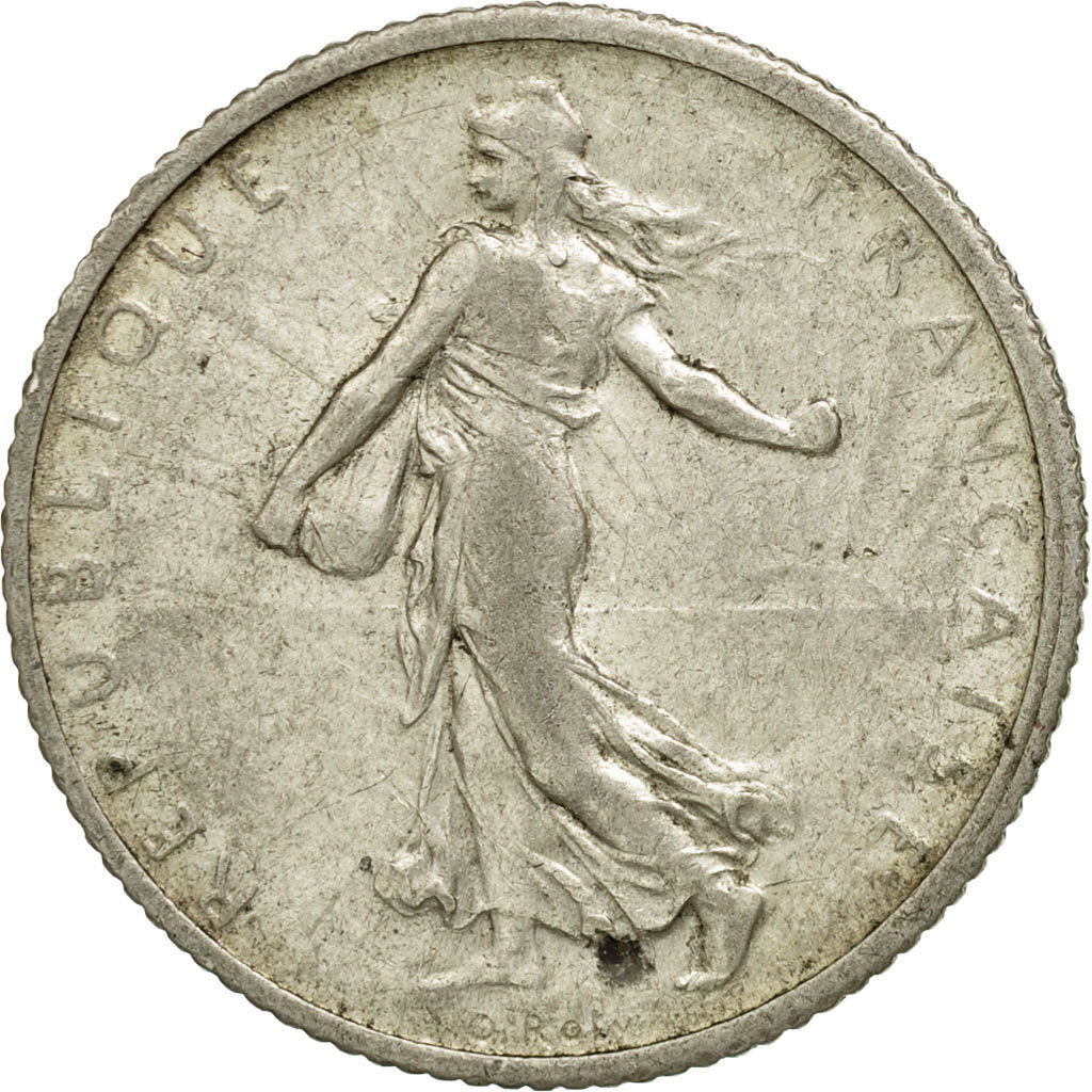 Moneta, Francia, Semeuse, Franc, 1912, Paris, BB, Argento, KM:844.1, Gadoury:467