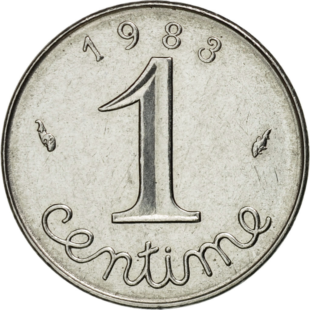 Coin, France, Épi, Centime, 1983, Paris, MS(63), Stainless Steel, KM:928