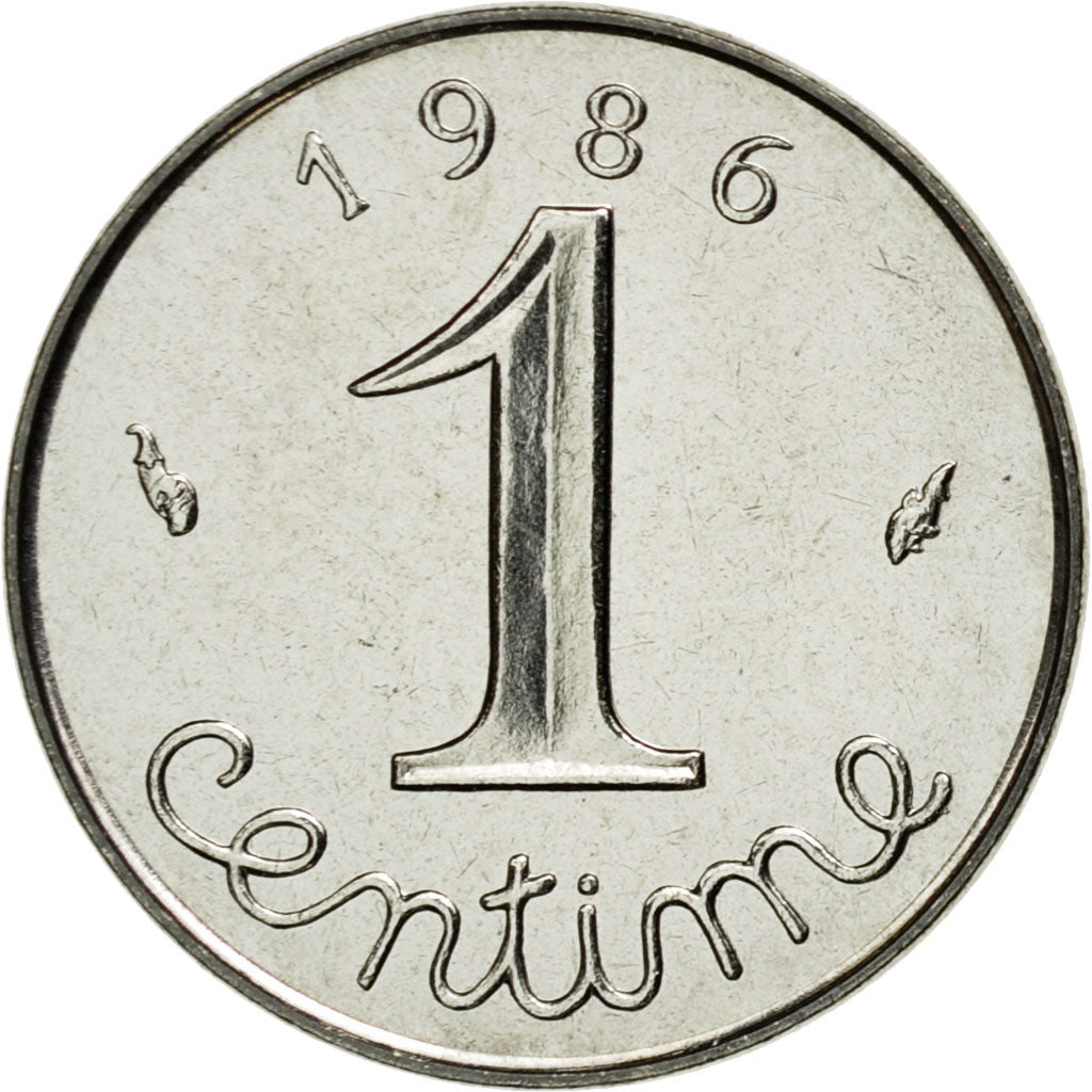 Coin, France, Épi, Centime, 1986, Paris, MS(63), Stainless Steel, KM:928