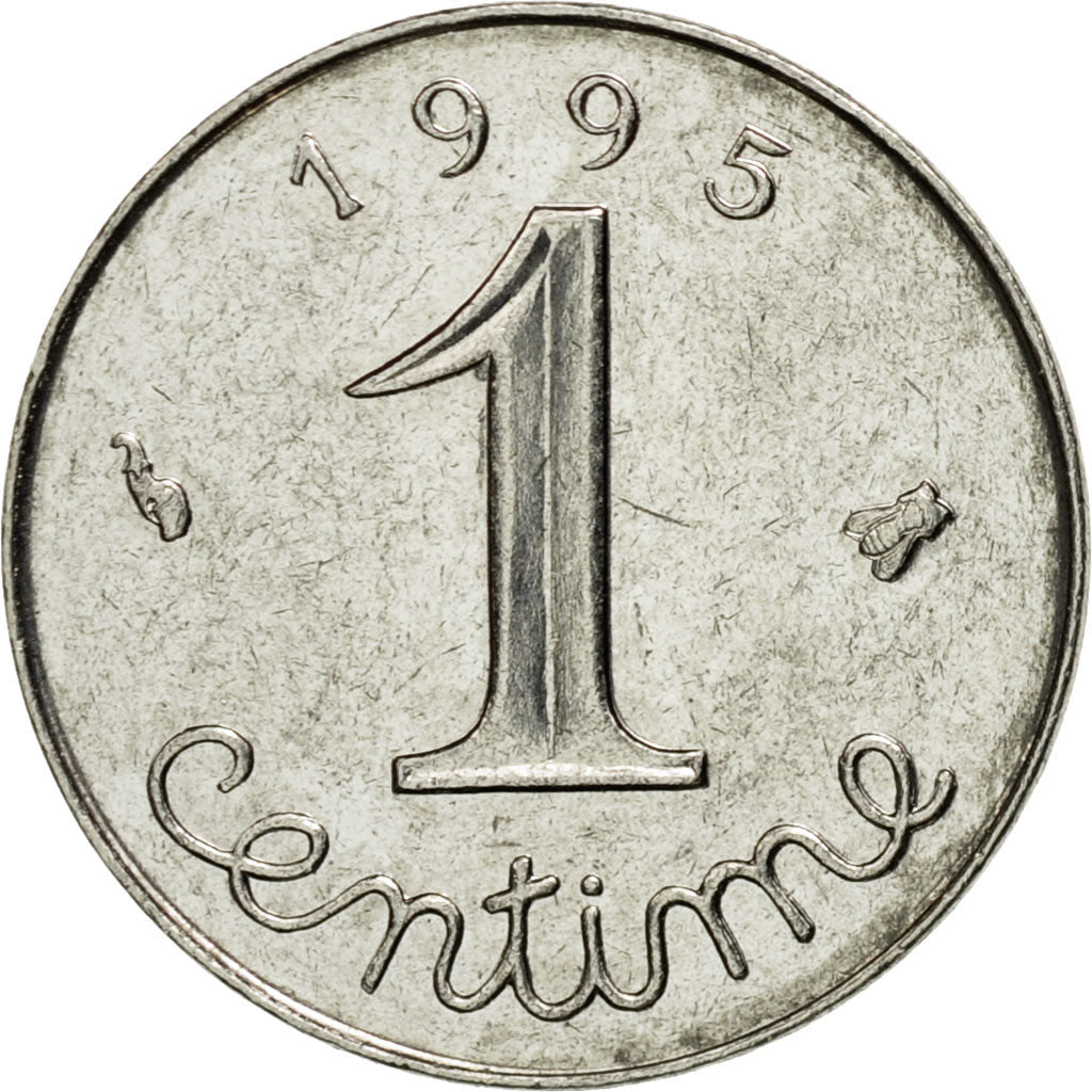 Coin, France, Épi, Centime, 1995, Paris, MS(63), Stainless Steel, KM:928