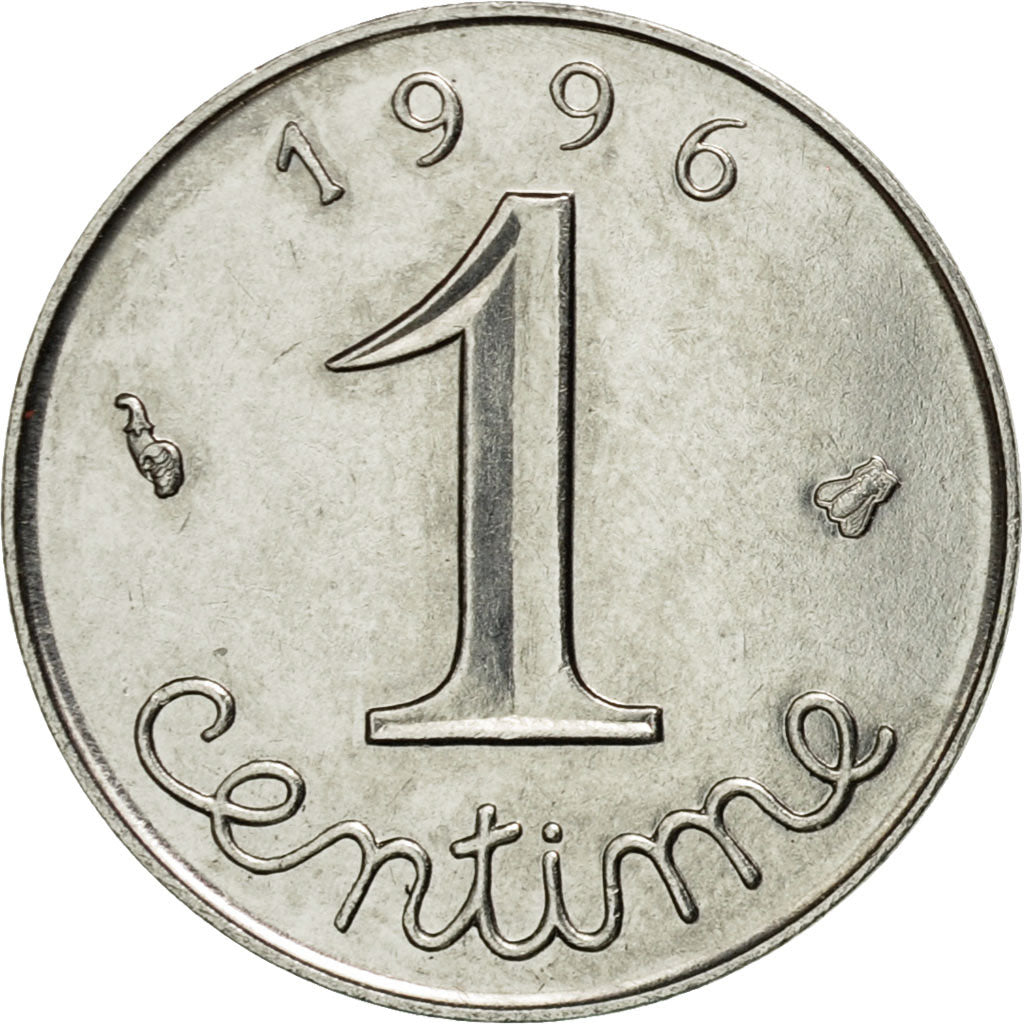 Coin, France, Épi, Centime, 1996, Paris, MS(63), Stainless Steel, KM:928