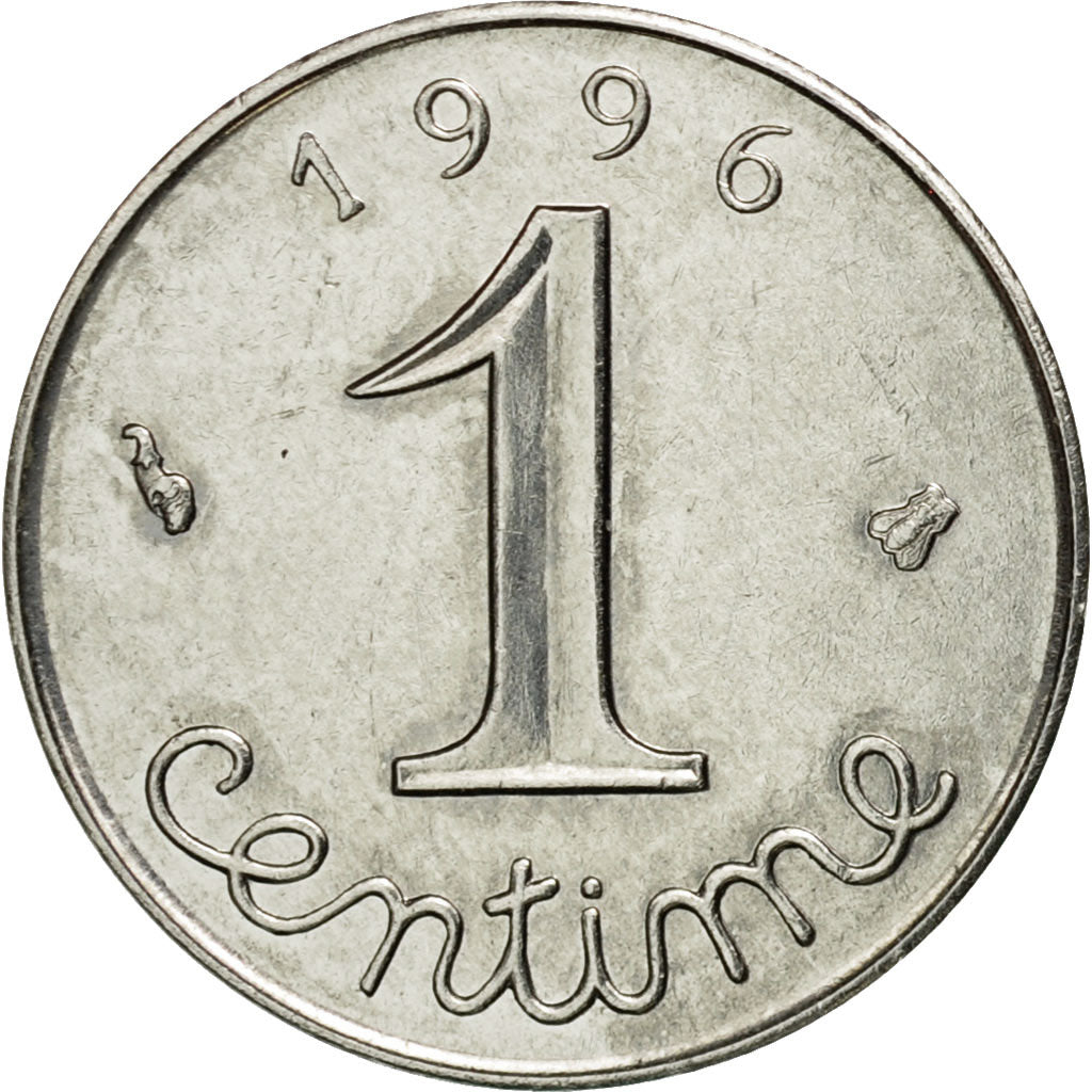 Coin, France, Épi, Centime, 1996, Paris, MS(63), Stainless Steel, KM:928
