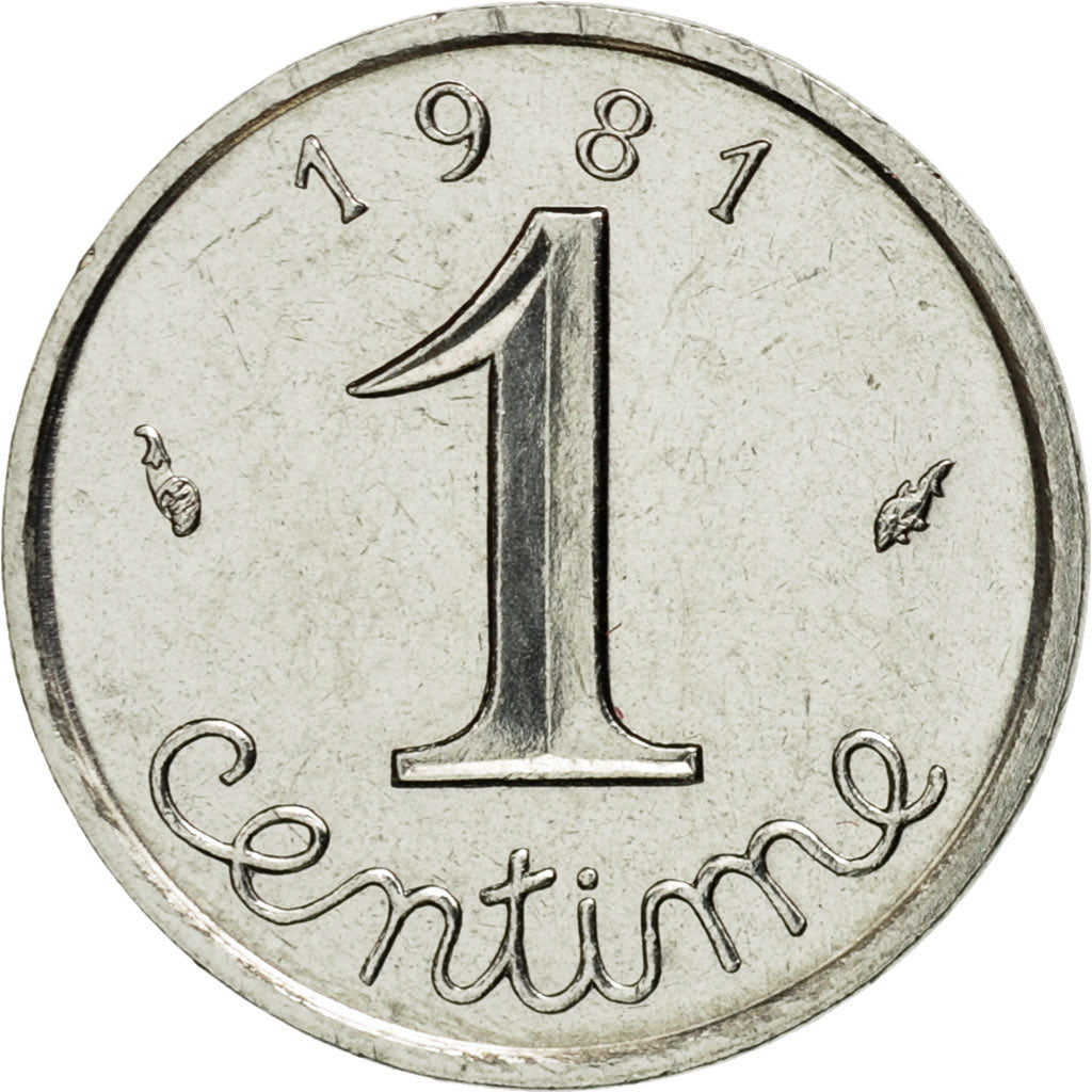 Coin, France, Épi, Centime, 1981, Paris, MS(63), Stainless Steel, KM:928