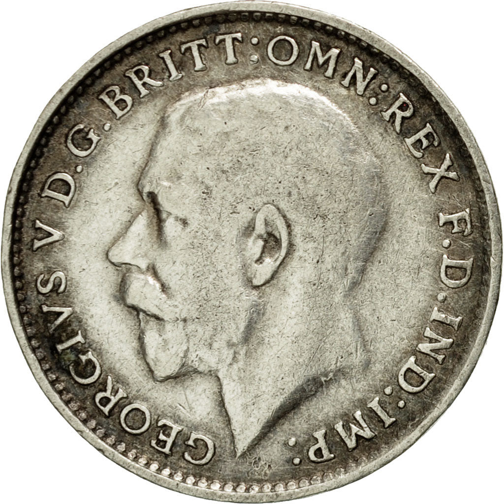 Coin, Great Britain, George V, 3 Pence, 1918, EF(40-45), Silver, KM:813