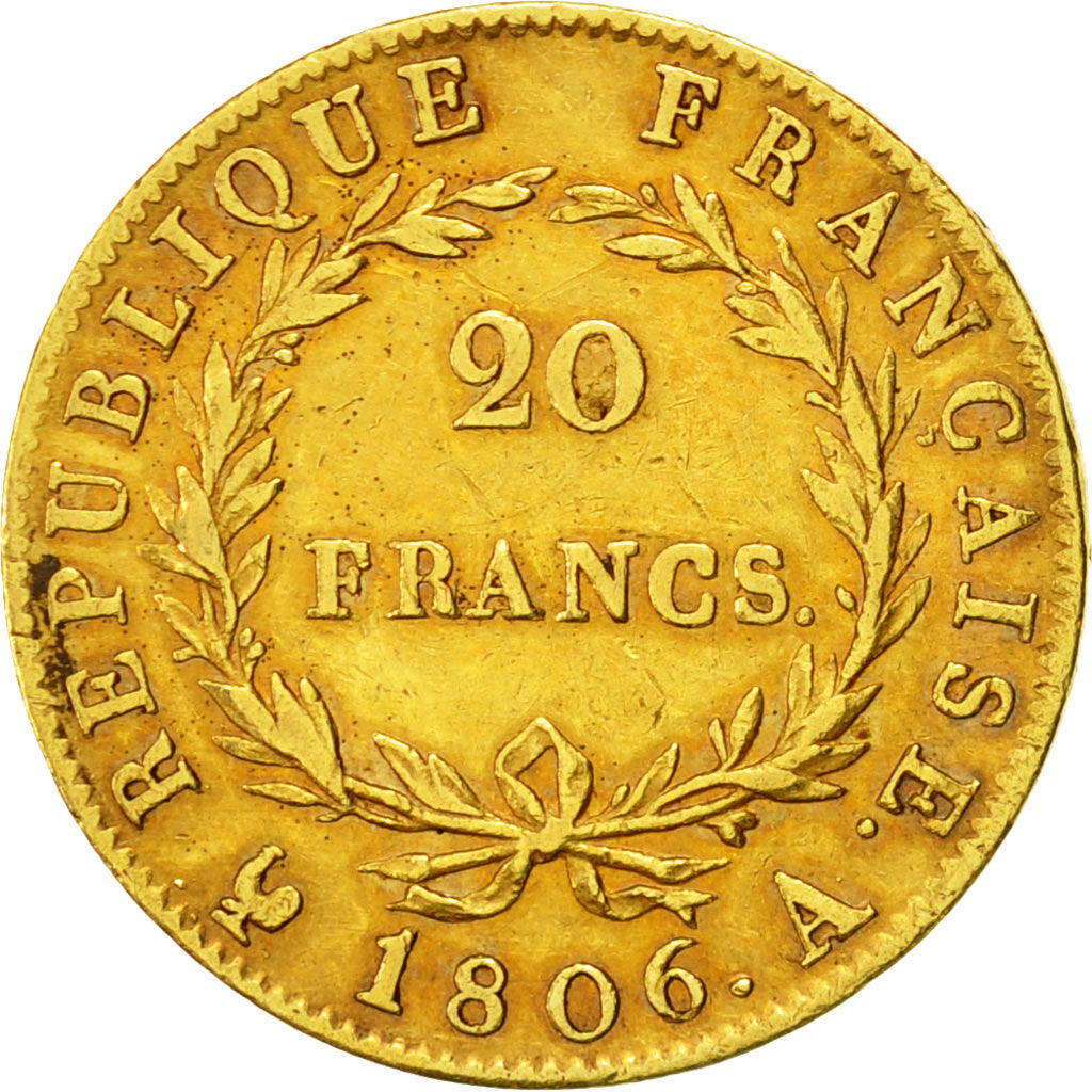 Coin, France, Napoléon I, 20 Francs, 1806, Paris, EF(40-45), Gold, KM:674.1