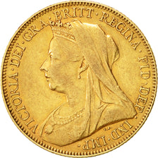 Moneta, Australia, Victoria, Sovereign, 1901, BB, Oro, KM:13