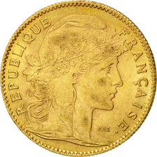 Munten, Frankrijk, Marianne, 10 Francs, 1910, Paris, ZF+, Goud, KM:846