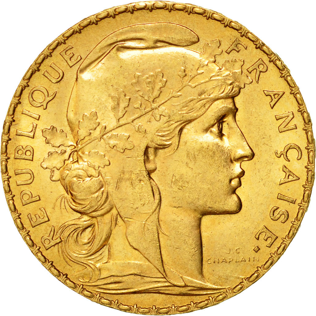 Coin, France, Marianne, 20 Francs, 1913, AU(55-58), Gold, KM:857, Gadoury:1064a