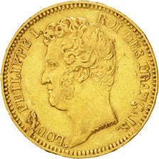 Moneda, Francia, Louis-Philippe, 20 Francs, 1831, Paris, MBC, Oro, KM:739.1