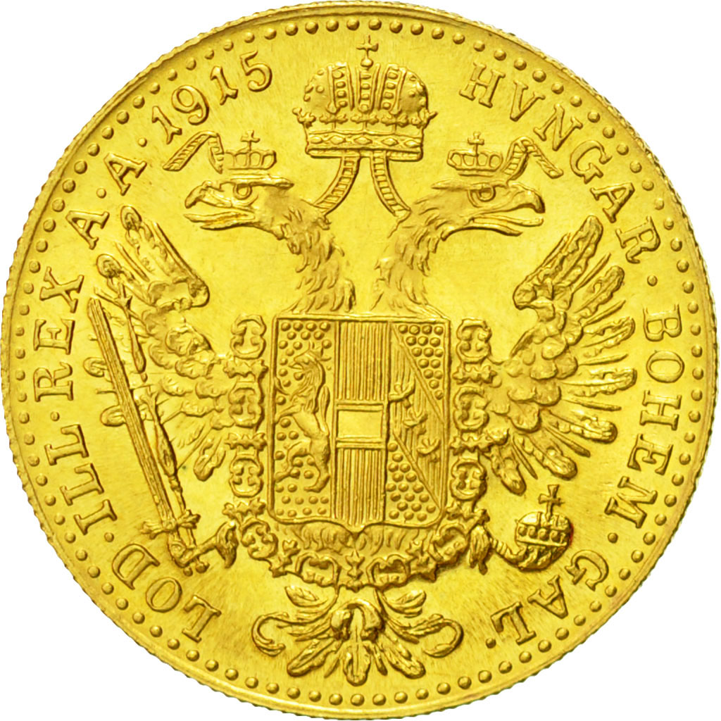 Coin, Austria, Franz Joseph I, Ducat, 1915, Official restrike, MS(60-62), Gold