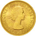 Moneda, Gran Bretaña, Elizabeth II, Sovereign, 1958, EBC, Oro, KM:908