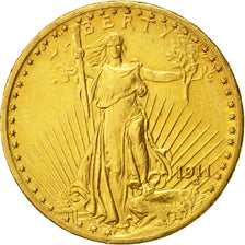 Coin, United States, Saint-Gaudens, $20, 1911,Philadelphie,Gold,(AU50-53),KM 131