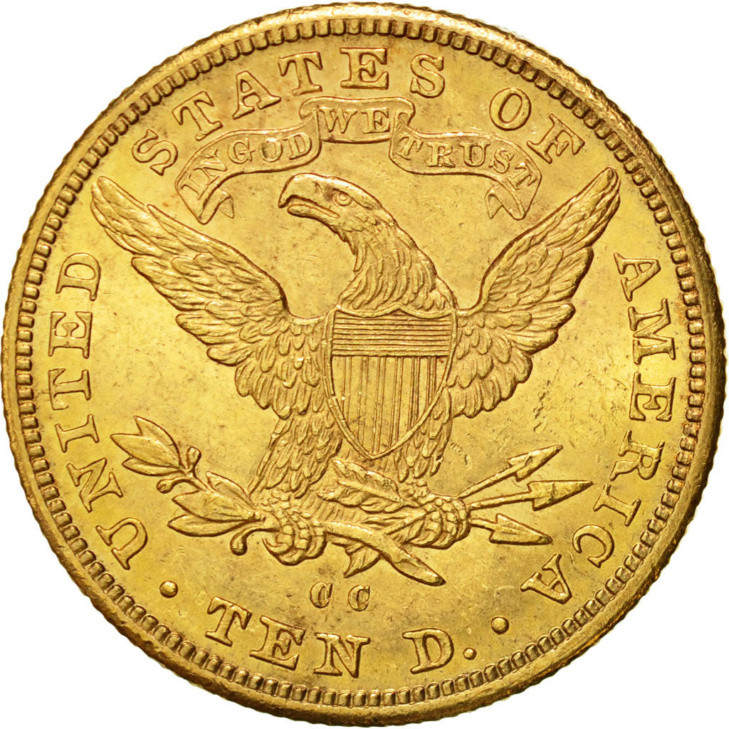 Coin, United States, Coronet Head, $10, 1891, Carson City, AU(50-53),Gold,KM 102