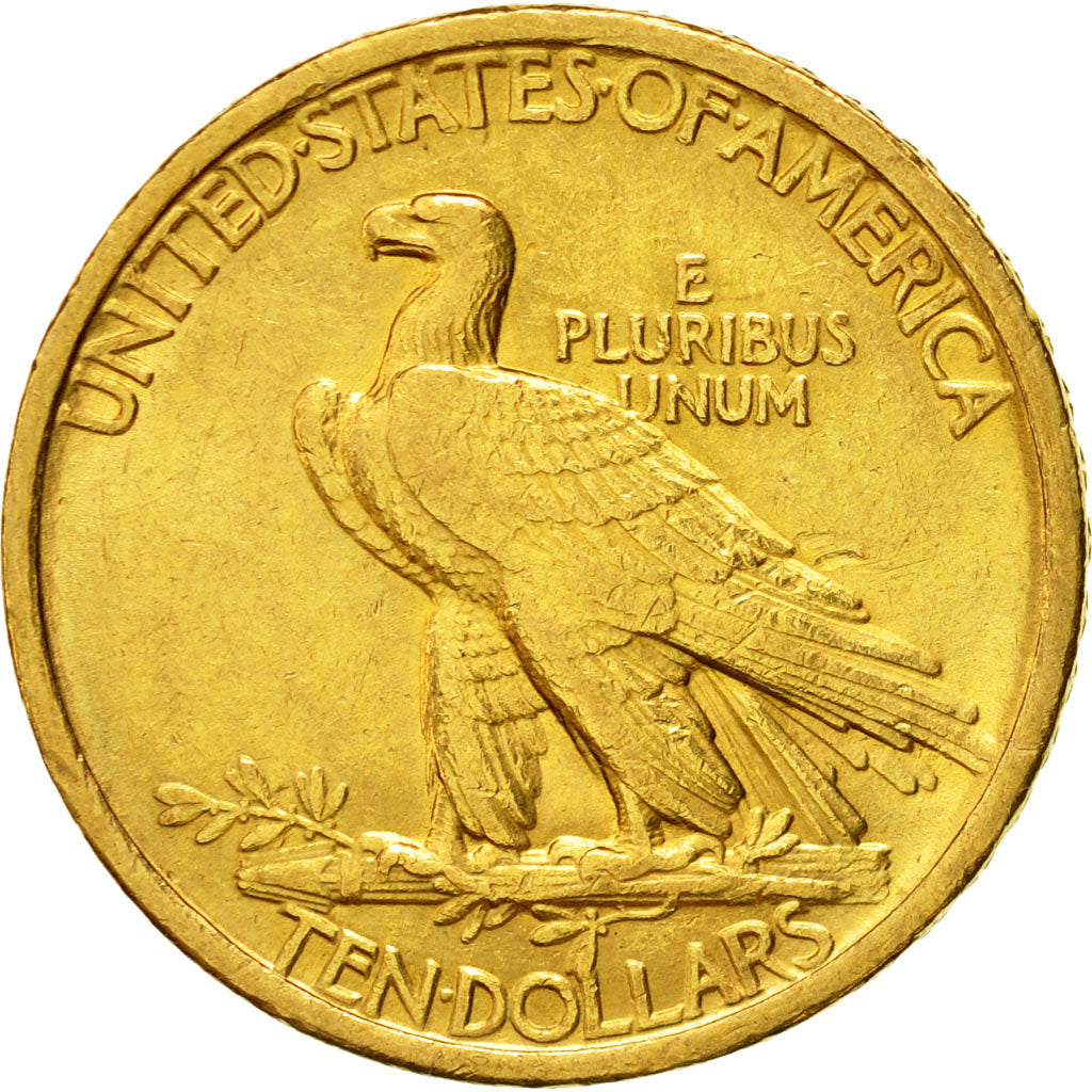 Moneta, Stati Uniti, Indian Head, $10,1907, Philadelphia, BB+, Oro, KM 125