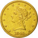 Moneta, Stati Uniti, Coronet Head, $10, 1843, Philadelphia, BB+, Oro, KM 66.2