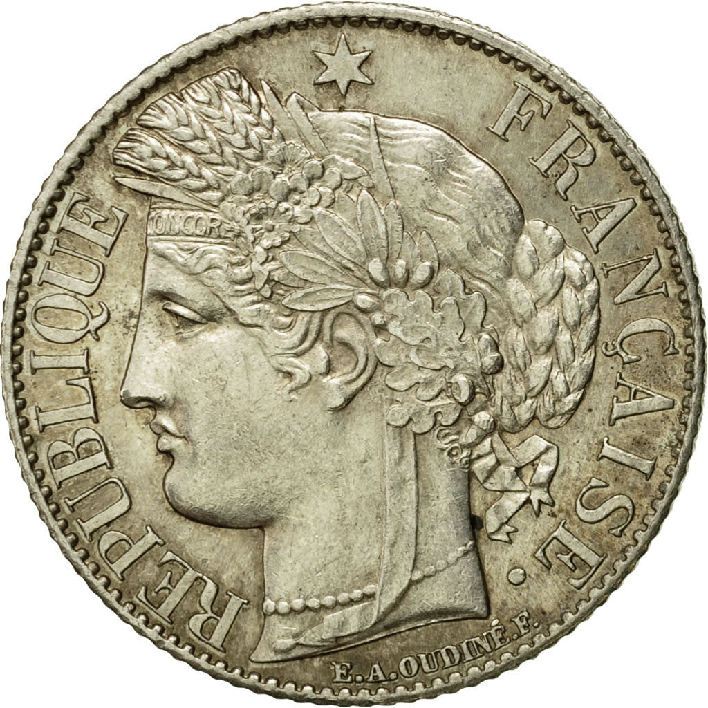 Coin, France, Cérès, Franc, 1894, Paris, MS(60-62), Silver, KM:822.1