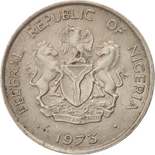 Monnaie, Nigéria, Elizabeth II, 10 Kobo, 1973, TTB+, Copper-nickel, KM:10.1