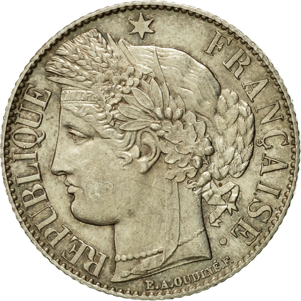 Coin, France, Cérès, Franc, 1888, Paris, MS(60-62), Silver, KM:822.1