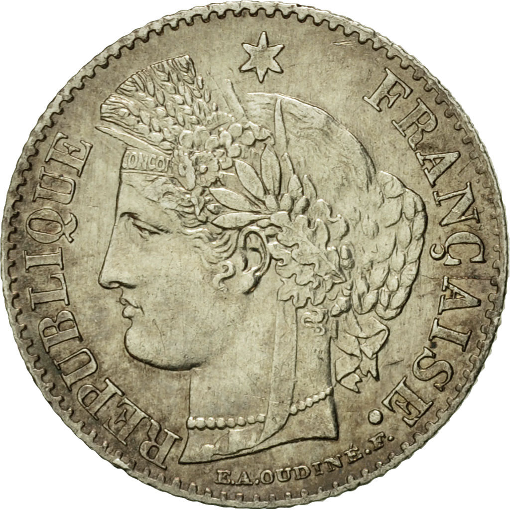 Moneda, Francia, Cérès, 20 Centimes, 1850, Paris, SC, Plata, KM:758.1
