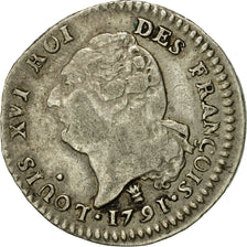 Moneta, Francia, 15 sols françois, 15 Sols, 1/8 ECU, 1791, Limoges, BB