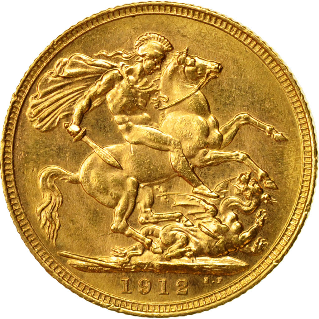 Coin, Australia, George V, Sovereign, 1912, Sydney, AU(55-58), Gold, KM:29