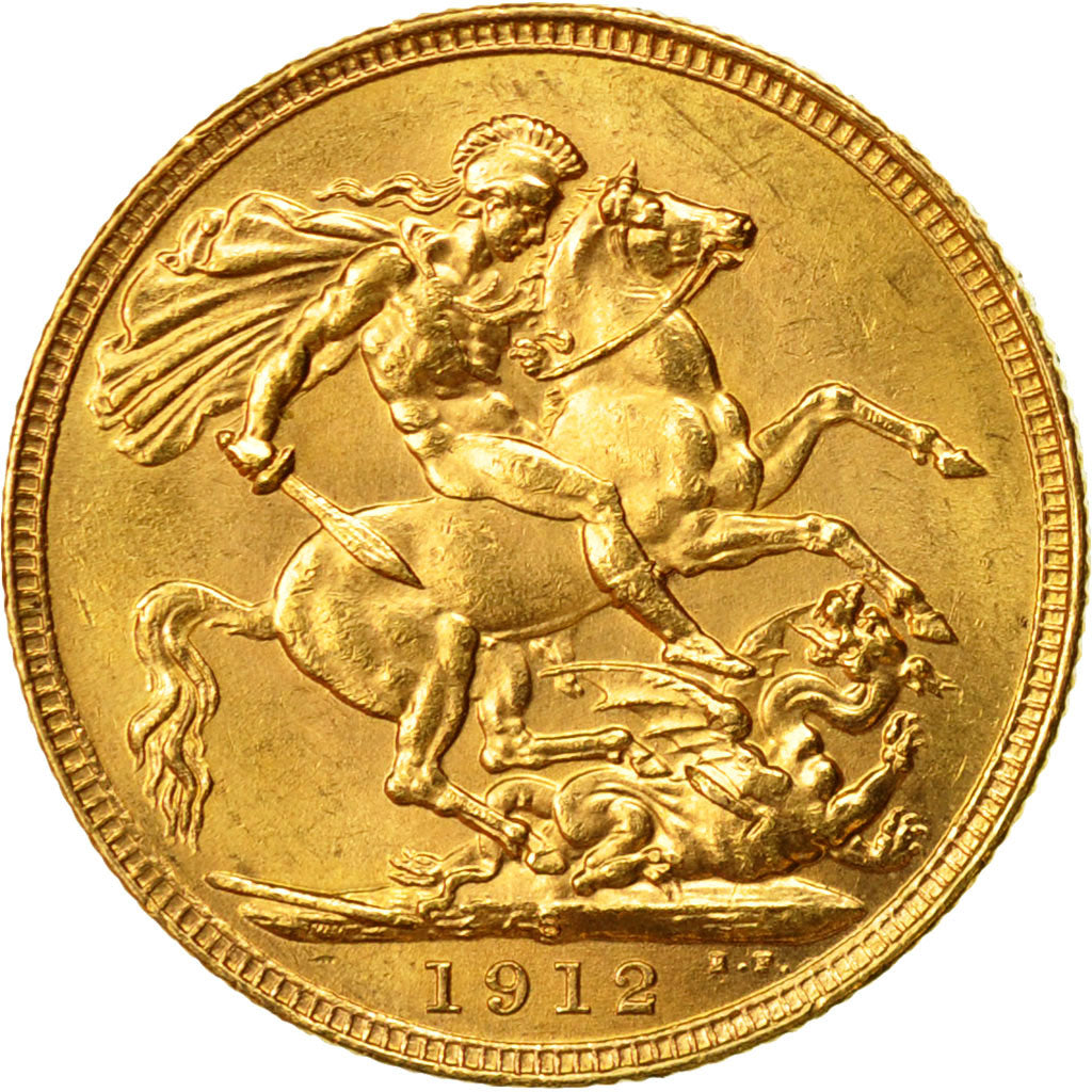 Coin, Australia, George V, Sovereign, 1912, Sydney, AU(55-58), Gold, KM:29