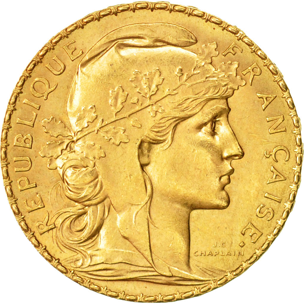 Münze, Frankreich, Marianne, 20 Francs, 1910, VZ, Gold, KM:857, Gadoury:1064a