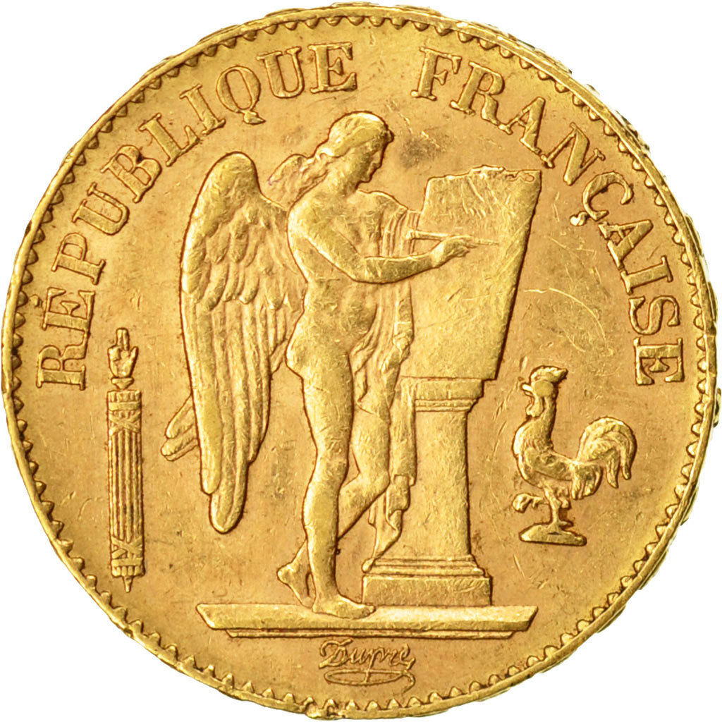 Moneda, Francia, Génie, 20 Francs, 1898, Paris, MBC+, Oro, KM:825, Gadoury:1063