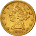 Monnaie, États-Unis, Coronet Head, $5, 1881, Philadelphie, TTB+, Or, KM 101