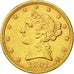 Moneta, Stati Uniti, Coronet Head, $5, 1897, Philadelphie, BB+, Oro, KM 101