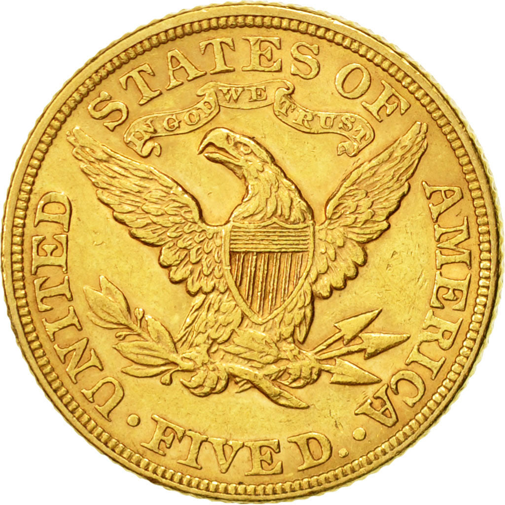 Moneta, Stati Uniti, Coronet Head, $5, 1897, Philadelphie, BB+, Oro, KM 101