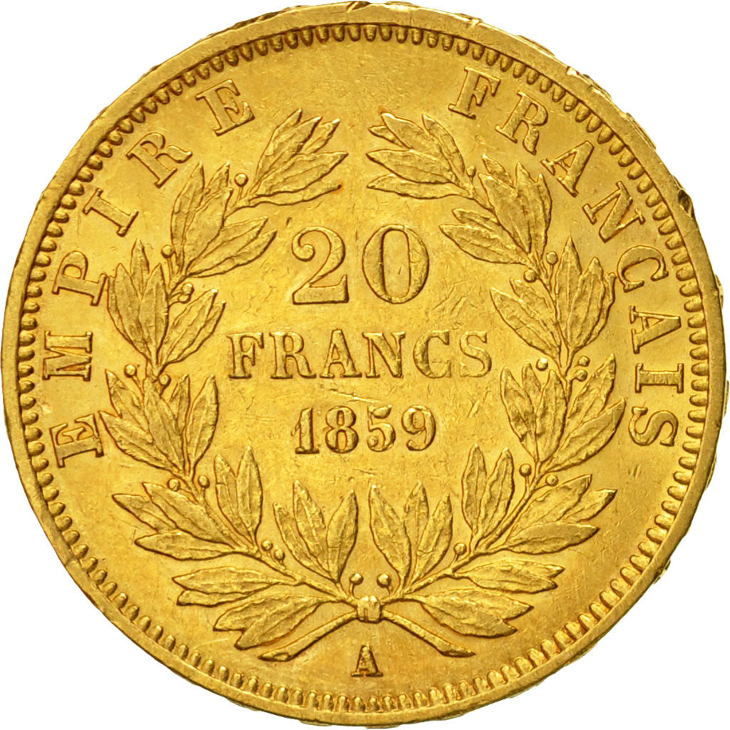 Monnaie, France, Napoleon III, 20 Francs, 1859, Paris, TTB+,Or,KM 781.1,Gad 1061