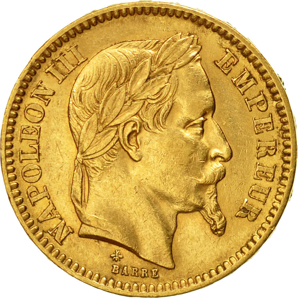 Coin, France, Napoleon III, 20 Francs, 1861, Paris, AU(50-53), Gold, KM 801.1