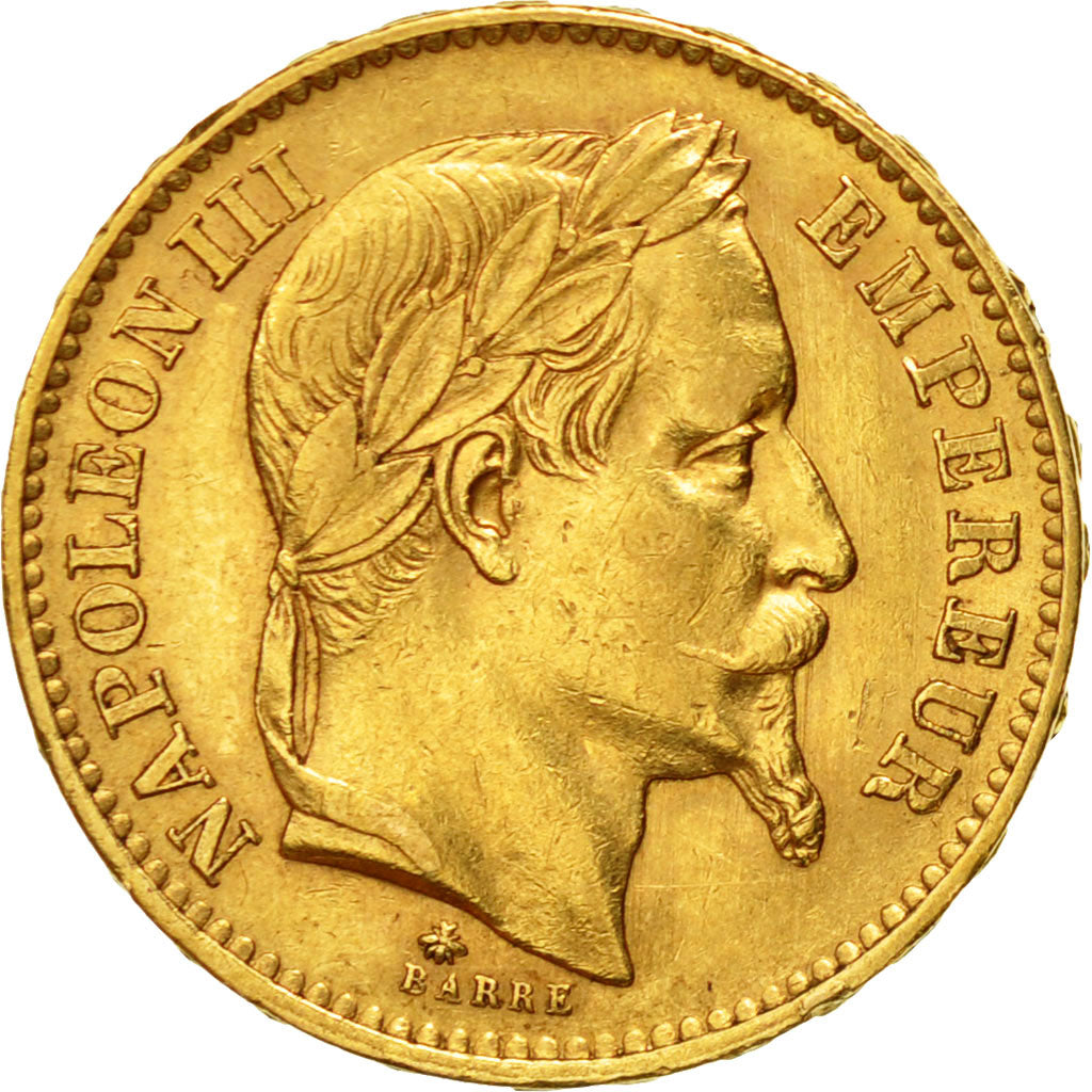 Moneta, Francia, Napoleon III,20 Francs, 1868, Paris, BB+, Oro, KM 801.1