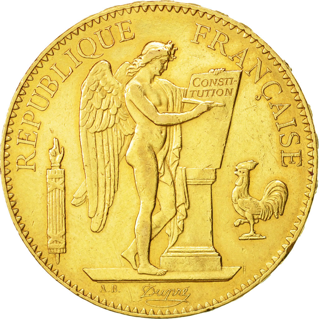 Moneta, Francia, Génie, 100 Francs, 1878, Paris, BB+, Oro, KM:832, Gadoury:1137