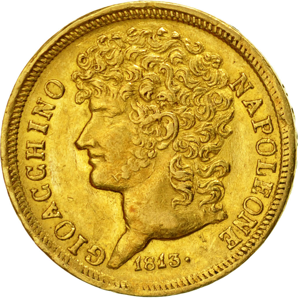 Munten, Italiaanse staten, NAPLES, Joachim Murat, 20 Lire, 1813, ZF+,Goud,KM 264