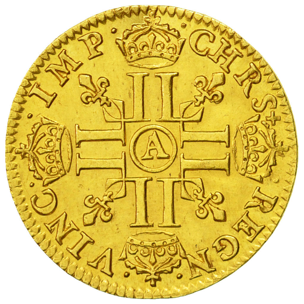 Coin, France, Louis XIII, 1/2 Louis d'or, 1643, Paris, AU(50-53), Gold, KM:125