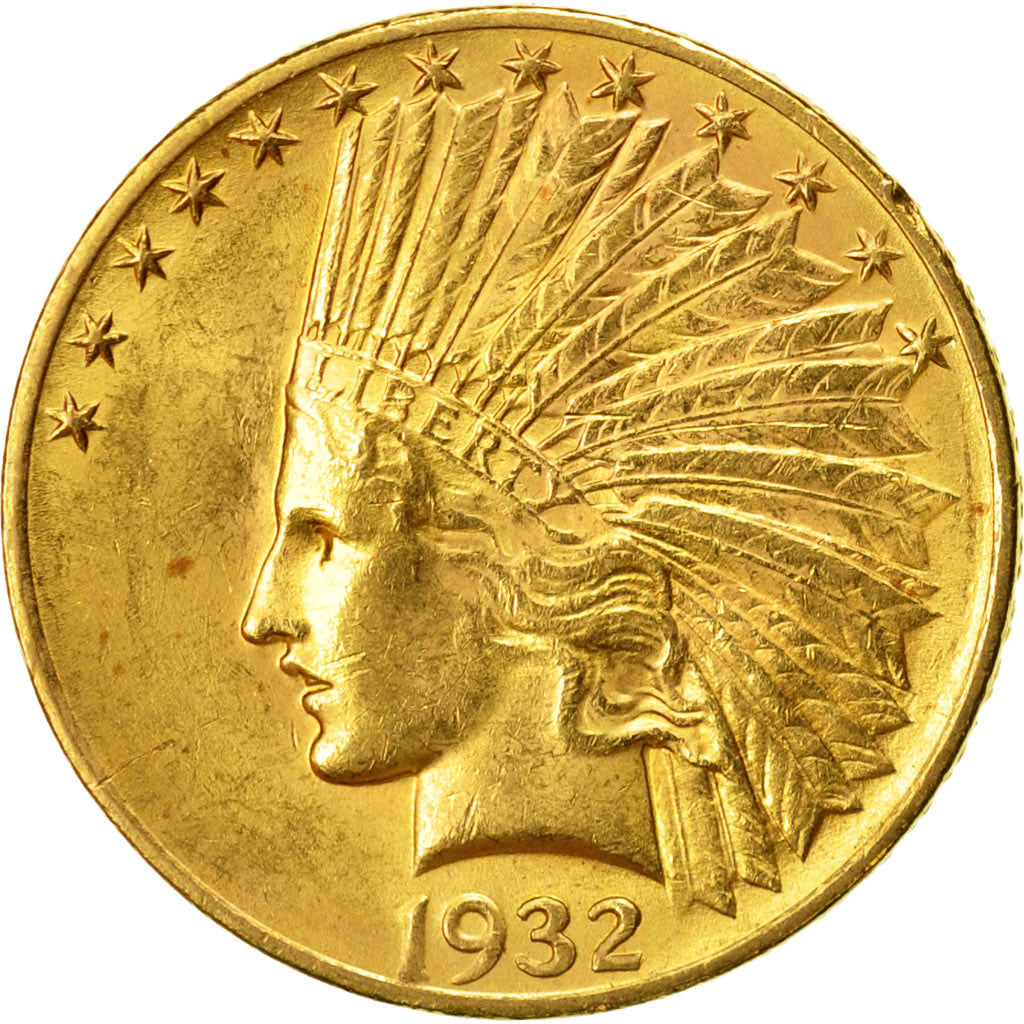 Monnaie, États-Unis, Indian Head, $10, Eagle, 1932, Philadelphie, KM 130