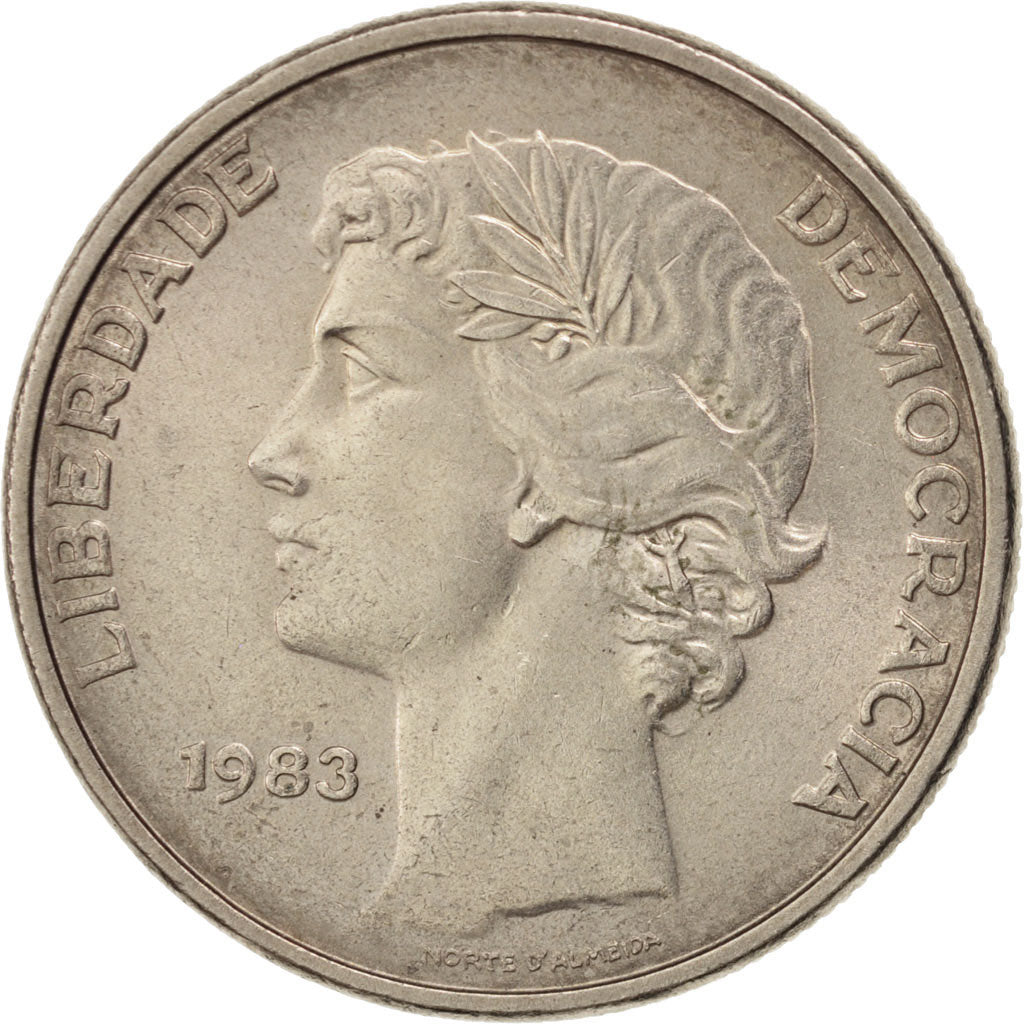 Coin, Portugal, 25 Escudos, 1983, MS(60-62), Copper-nickel, KM:607a