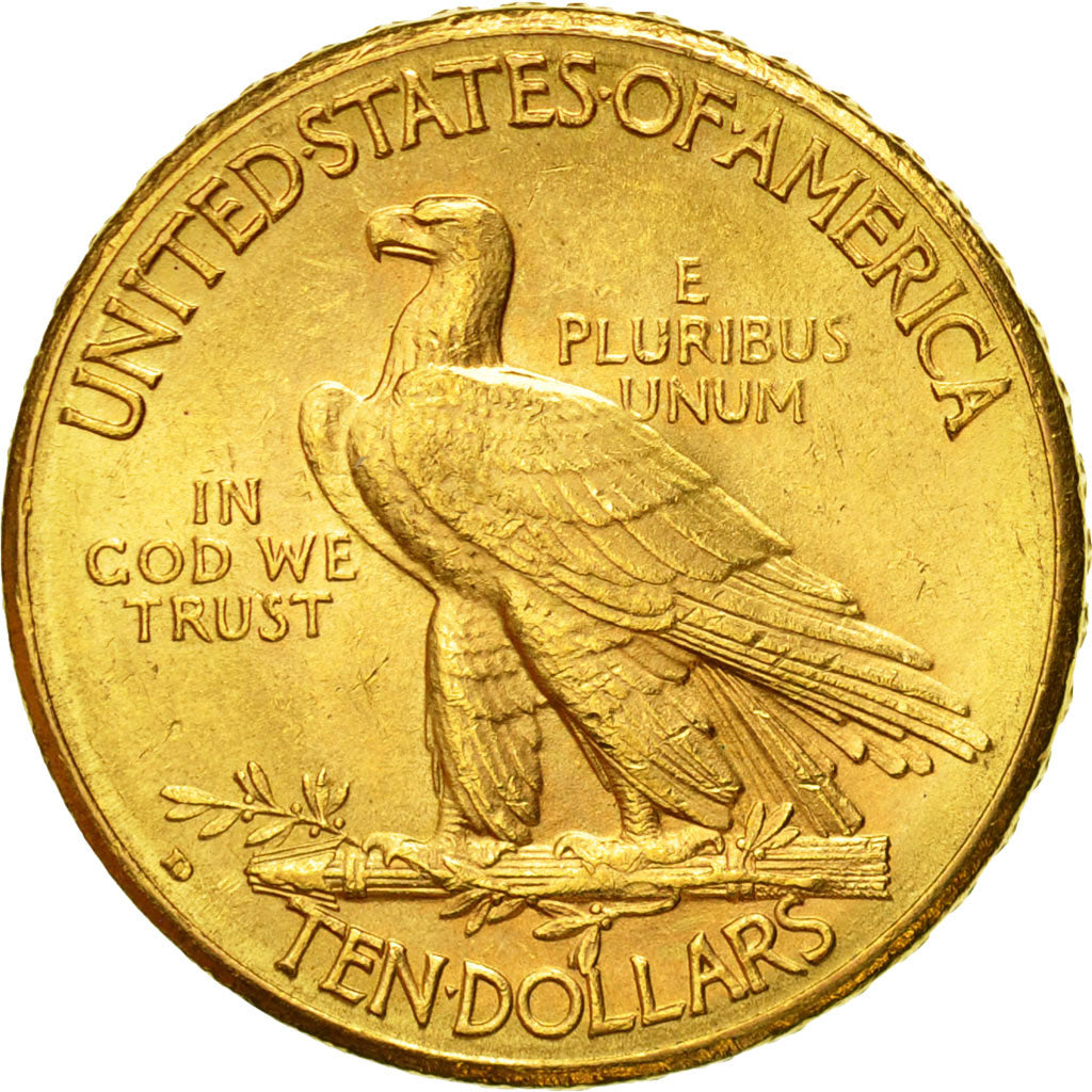 Coin, United States, Indian Head, $10, 1910, Denver, AU(55-58), Gold, KM 130