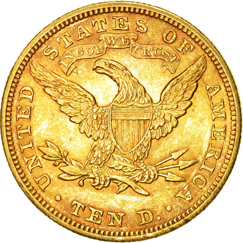 Moneda, Estados Unidos, Coronet Head, $10, 1906, Philadelphia, MBC+, Oro, KM 102