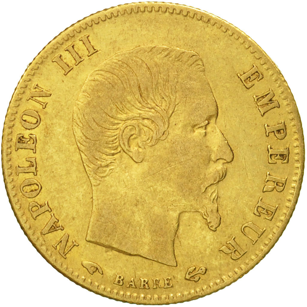 Coin, France, Napoleon III, 5 Francs, 1860, Paris, Gold, VF(30-35), KM 787.1
