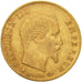 Munten, Frankrijk, Napoleon III, 5 Francs, 1860, Strasbourg, ZF, Goud, KM 787.2