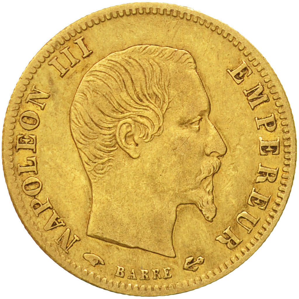 Coin, France, Napoleon III, 5 Francs, 1859, Paris, EF(40-45), Gold, KM 787.1