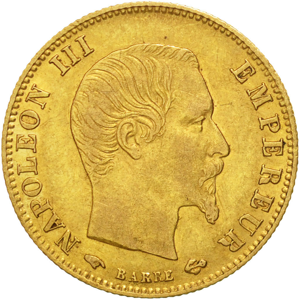 Coin, France, Napoleon III, 5 Francs, 1859, Paris, EF(40-45), Gold, KM 787.1