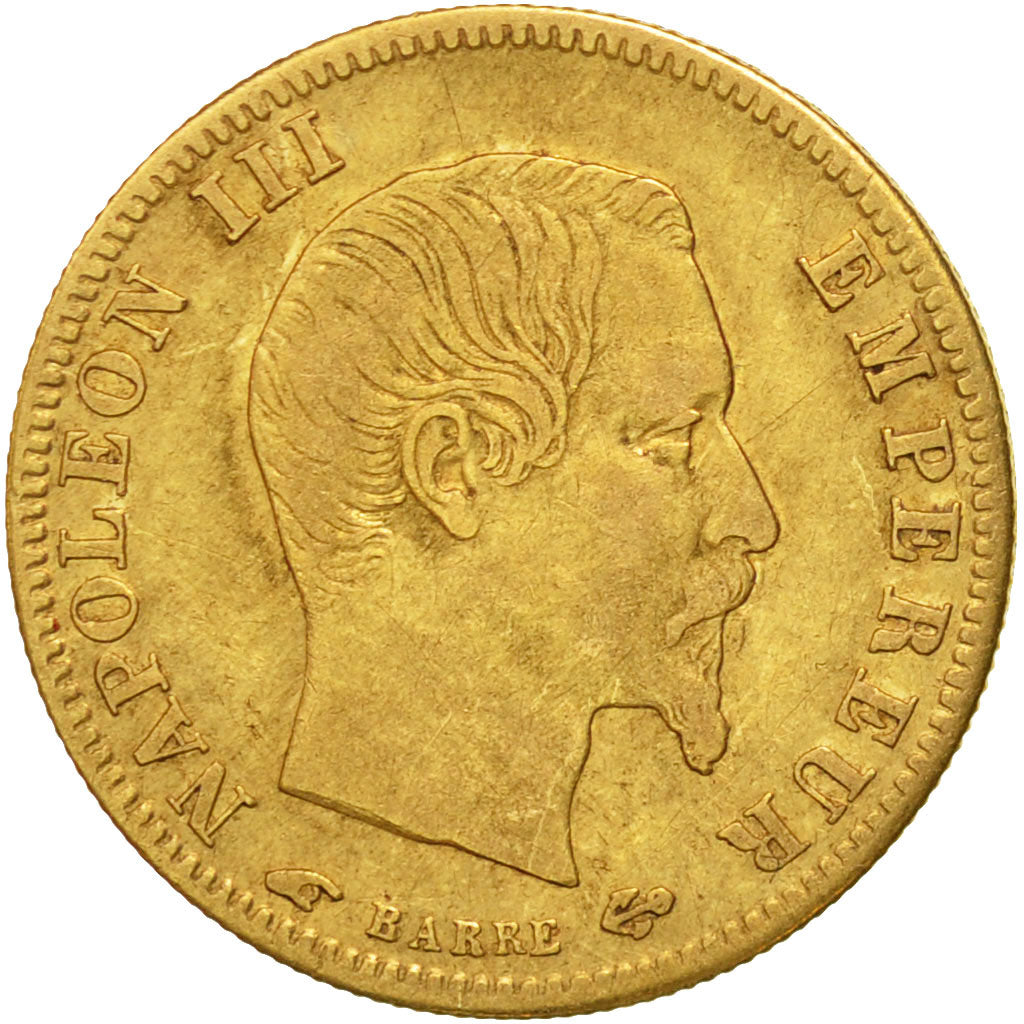 Coin, France, Napoleon III, 5 Francs, 1857, Paris, VF(30-35), Gold, KM 787.1